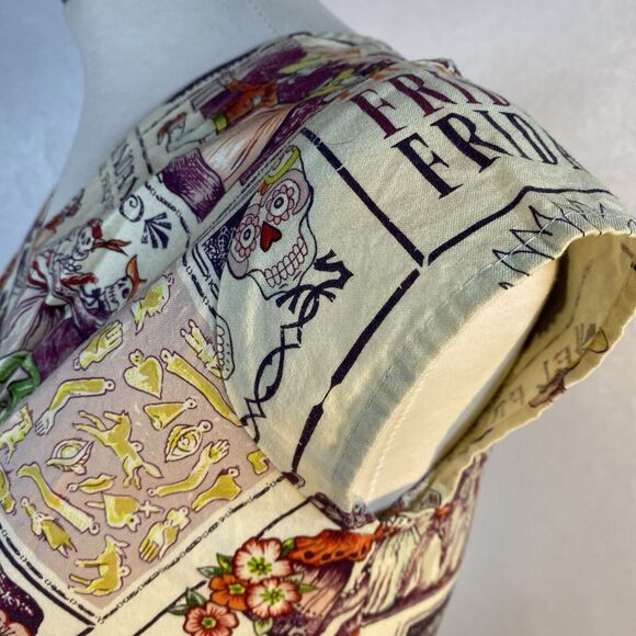 Folter sz S Day of the Dead Swing Dress - Picture 7 of 16